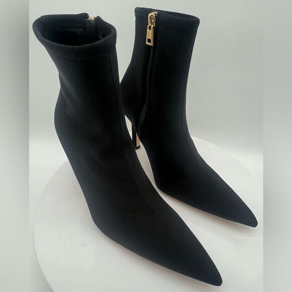 GOOD AMERICAN | Ankle Shine Neoprene Booties | Black | NWT 9 | w/ Dust Bag - Picture 3 of 15